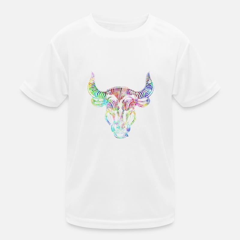 Psychedelisches Sternzeichen Stier Kinder Funktions-T-Shirt