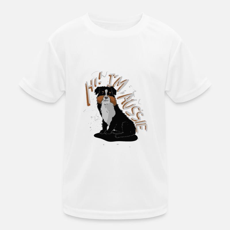 Ich bin ein Aussie Australian Shepard Hund Kinder Funktions-T-Shirt