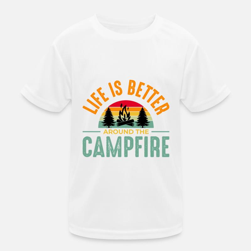 Camping Camping Nature Liberté Vacances Vacances T-shirt sport Enfant