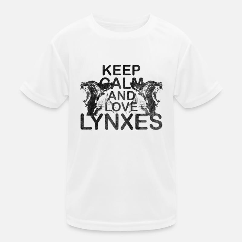 Keep Calm Love lynx lynx motif lynx cadeau T-shirt sport Enfant