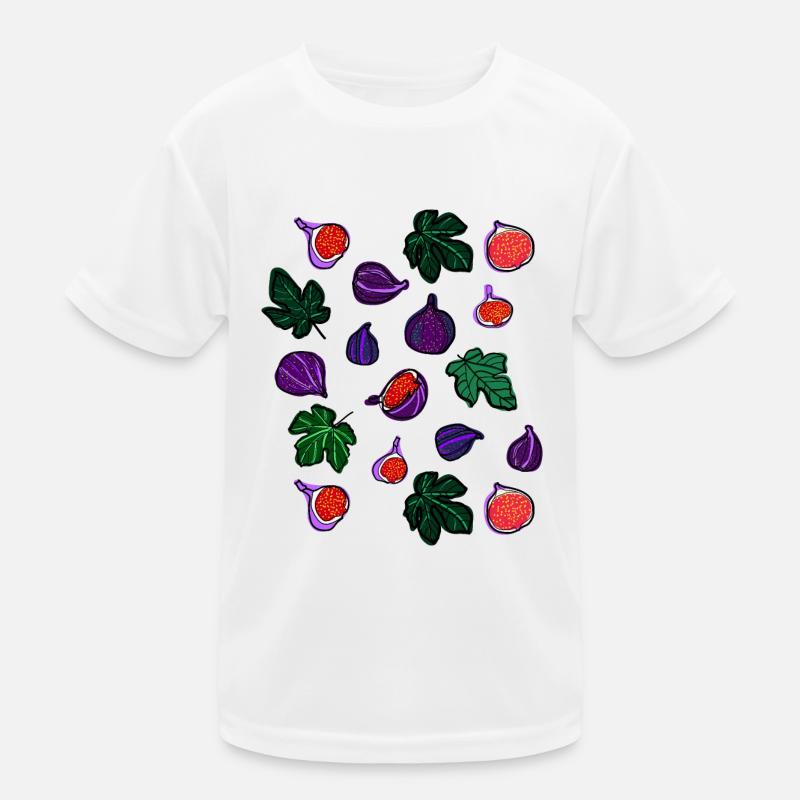 Feigen Früchte Muster1 Kinder Funktions-T-Shirt