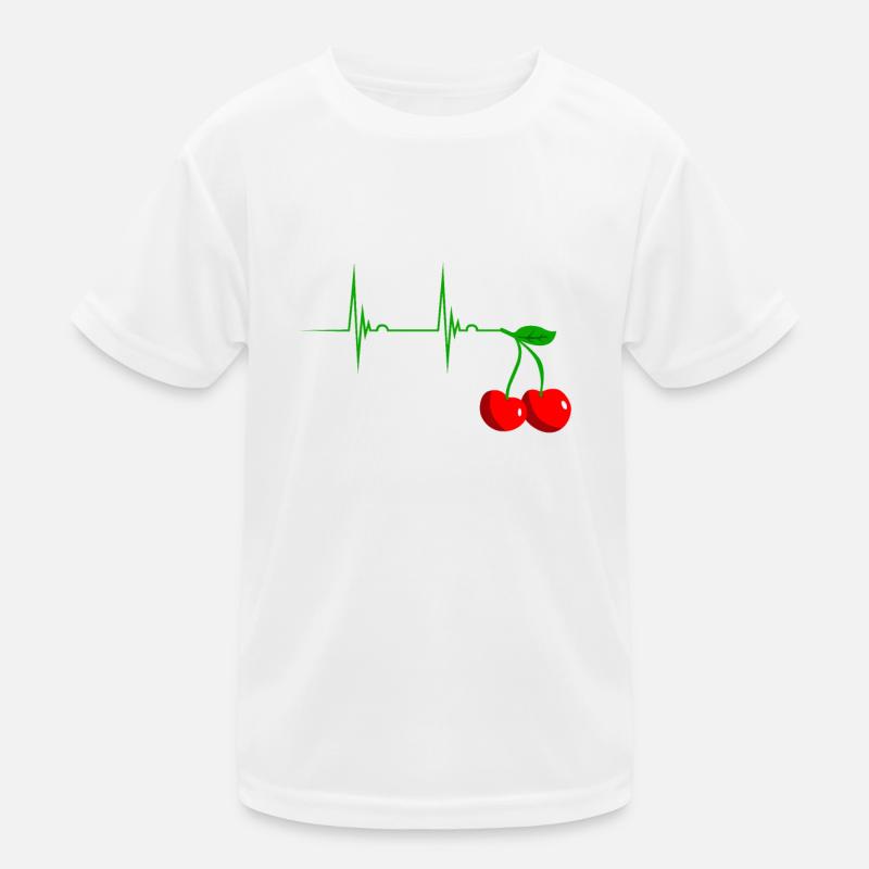 Cherry Kirsche Herzschlag Frucht Kirschen Kinder Funktions-T-Shirt