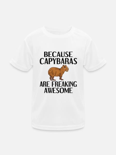 Capybara Geschenk Wasserschwein Nagetier Carpincho - Kinder Funktions-T-Shirt - Weiß