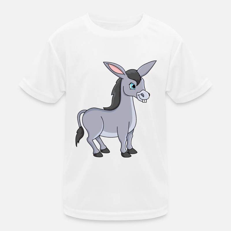 Donkey Cartoon Kids Functional T-Shirt