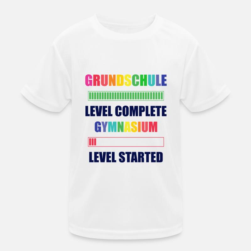 Grundschule Level Complete Gymnasium Level Started Kinder Funktions-T-Shirt