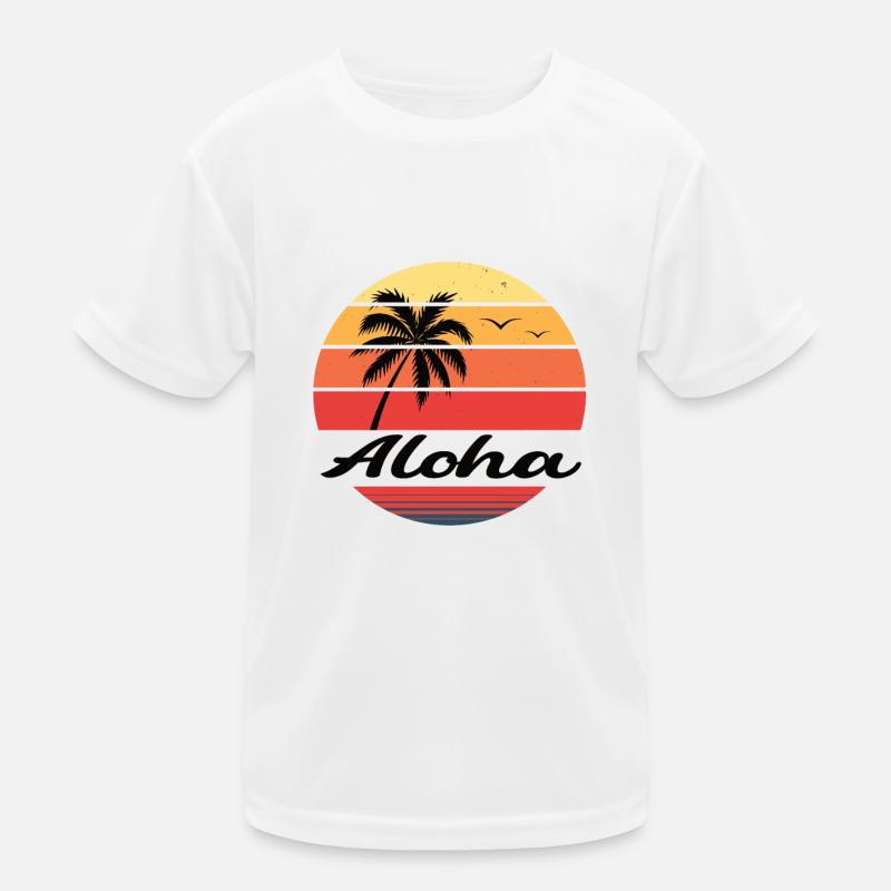 Palmen Aloha Kinder Funktions-T-Shirt