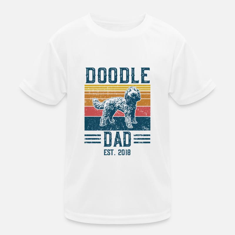 Lustiges Retro Doodle Dad - Goldendoodle Geschenk Kinder Funktions-T-Shirt