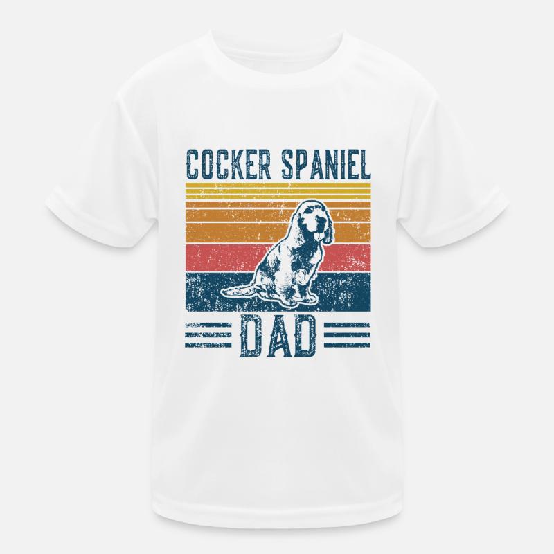 Hunde | Cocker Spaniel Papa - Vintage Cocker Kinder Funktions-T-Shirt