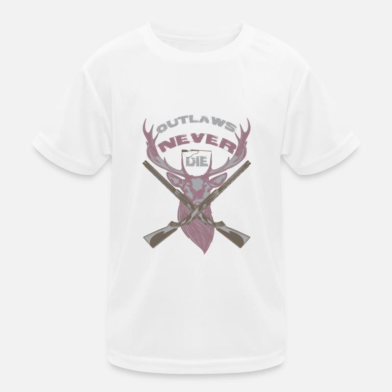 Outlaws Never Die Gift for dad lover hunting Kinder Funktions-T-Shirt