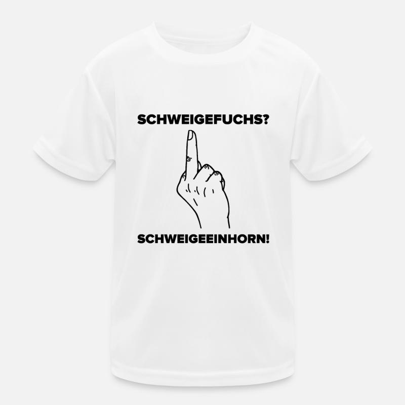 Schweigefuchs schweigeeinhorn Geschenk Lehrer Kinder Funktions-T-Shirt