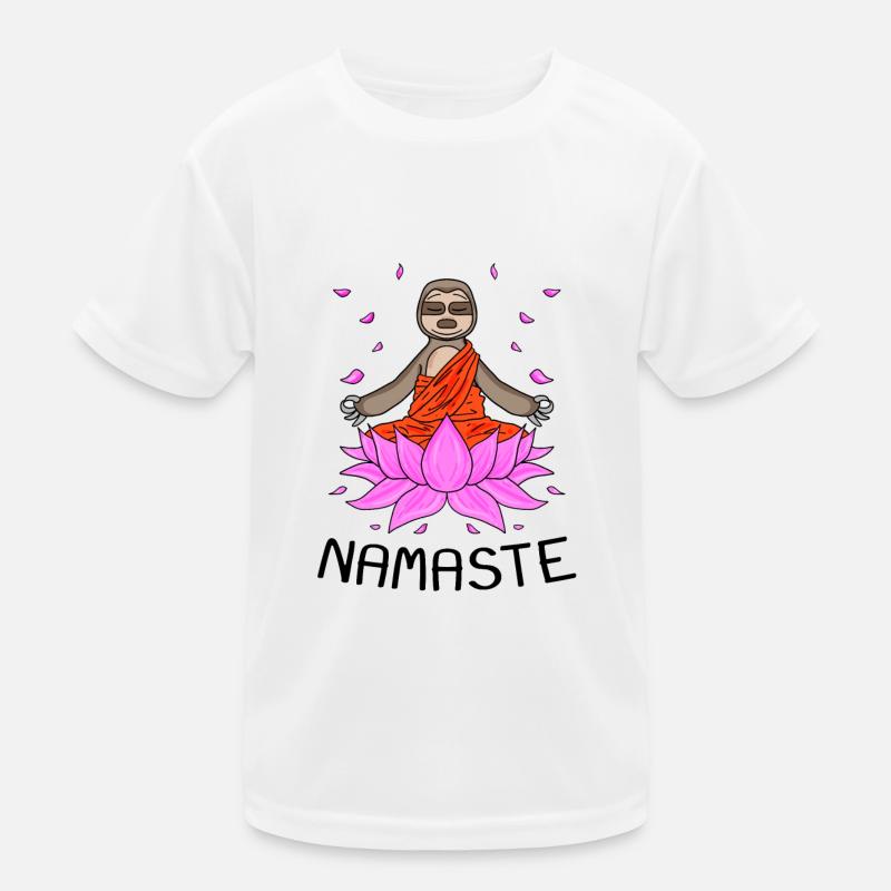Yoga Namaste Sloth Kids Functional T-Shirt