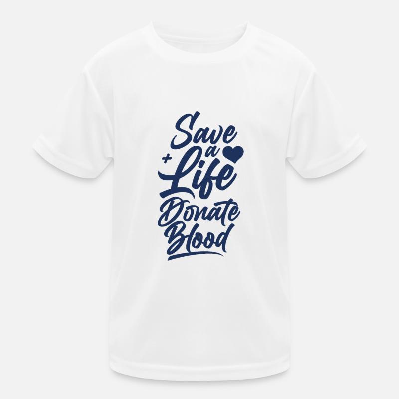 Blutspenden Blut Blutspende Plasma Transfusion Kinder Funktions-T-Shirt