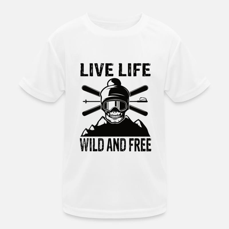 Né pour skier T-shirt sport Enfant