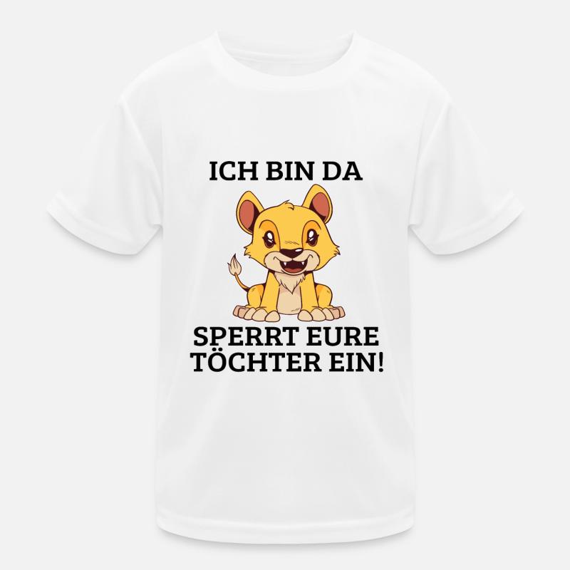 Ich bin da sperrt eure Töchter ein! Baby Löwe Kinder Funktions-T-Shirt