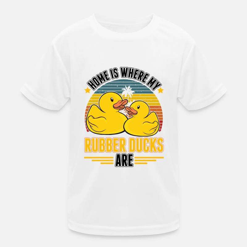 Home is where my Rubber ducks are Gummiente Kinder Funktions-T-Shirt