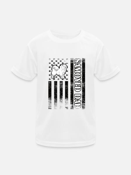 Samoyède Papa Samoyède Propriétaire Samoyède Amant - T-shirt sport Enfant - blanc