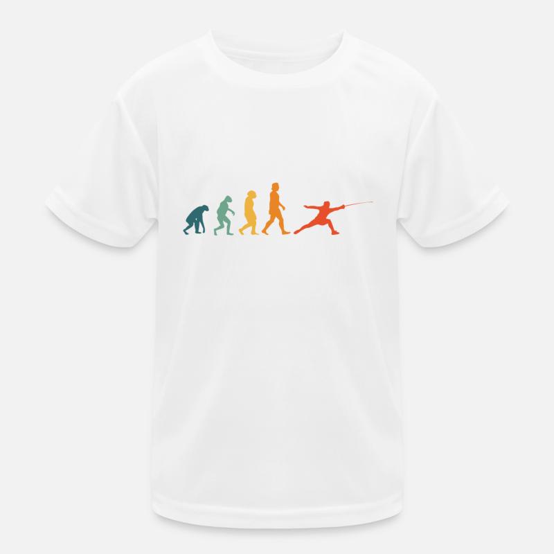 Fencing Evolution Retro Fencing Kids Functional T-Shirt