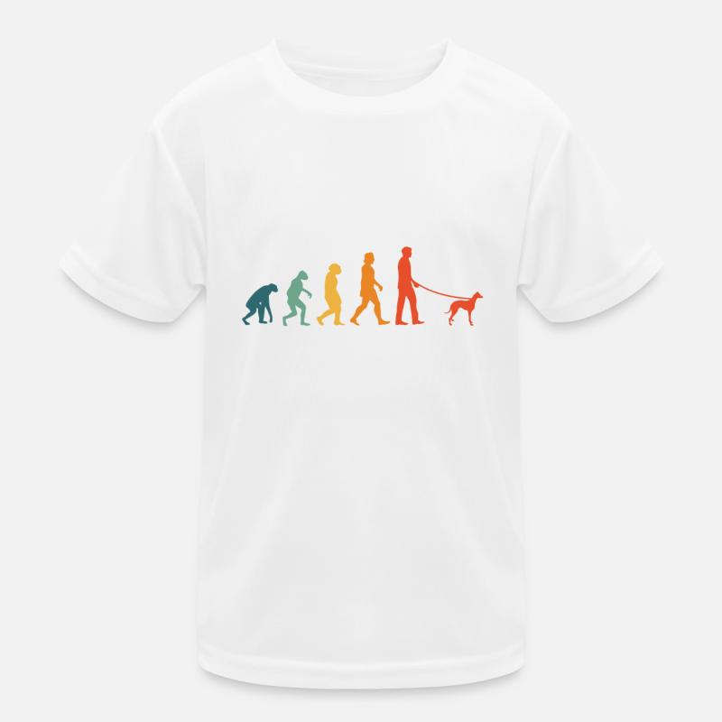 Whippet Evoluition Rétro lévriers Sighthound T-shirt sport Enfant