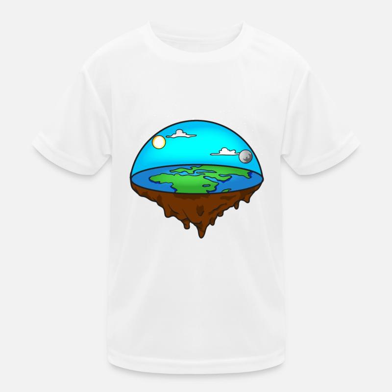 Flache Erde Kinder Funktions-T-Shirt