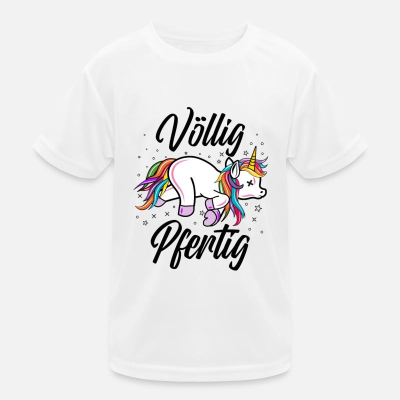 Mädchen Pferde Reiten Springreiten Reitsport Kinder Funktions-T-Shirt