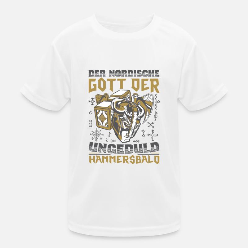 Nordic God The Impatience Hammersbald Vikings Kids Functional T-Shirt