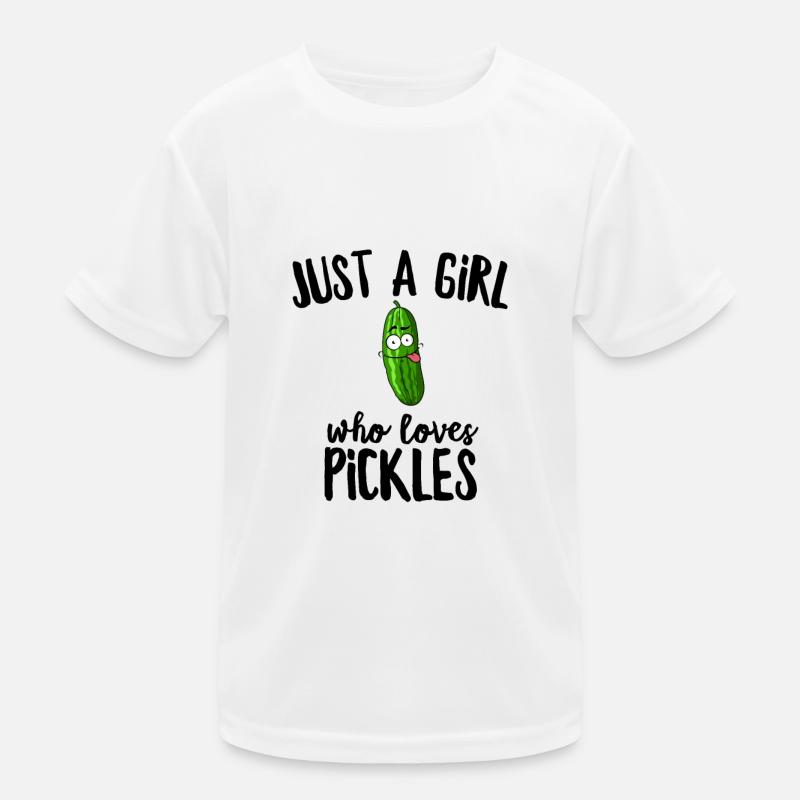 Nur ein Mädchen, das Gurken liebt Kinder Funktions-T-Shirt