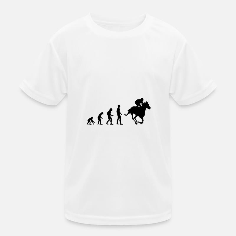 Evolution Équitation Courses de chevaux Course de chevaux Jockey T-shirt sport Enfant