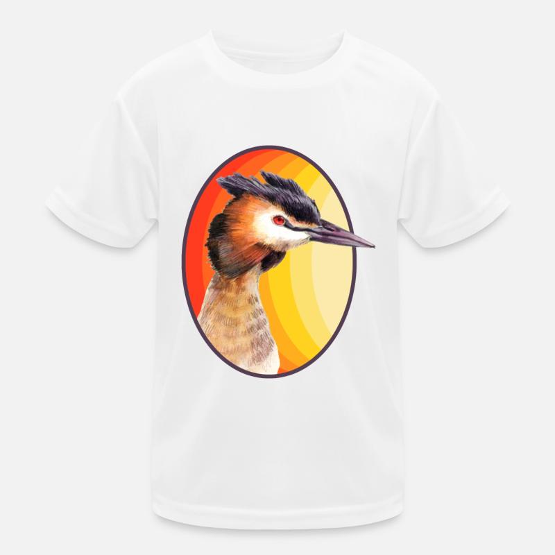 Great crested grebe Kids Functional T-Shirt