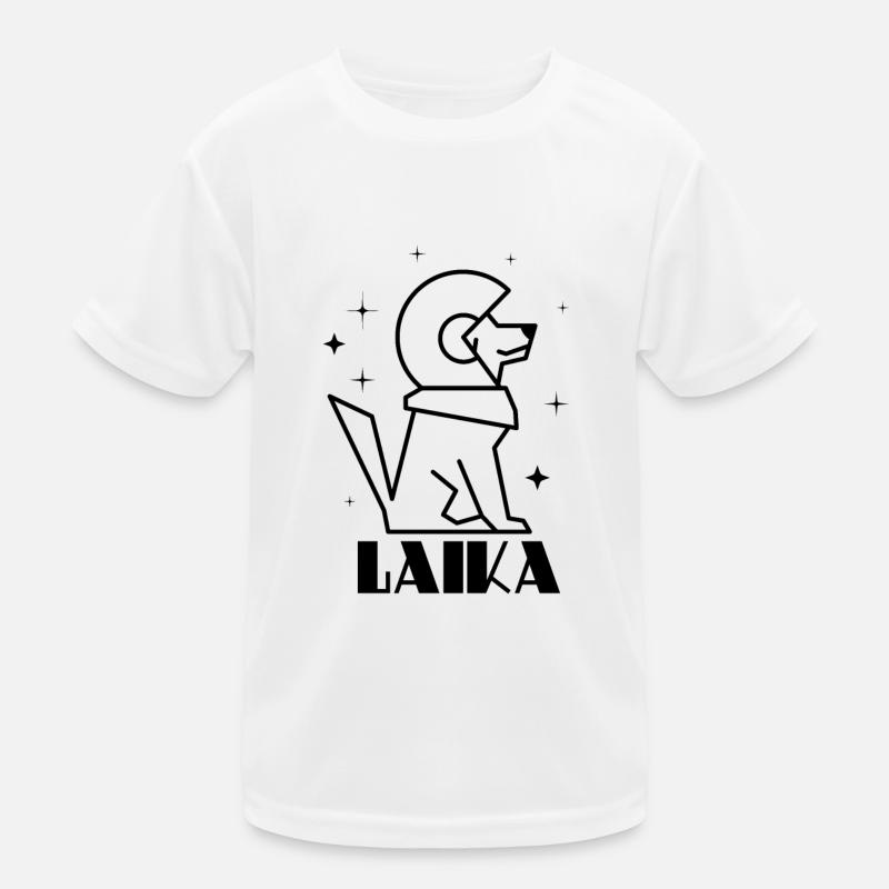 Soviet Communism Laika Gagarin Silhouette Kinder Funktions-T-Shirt