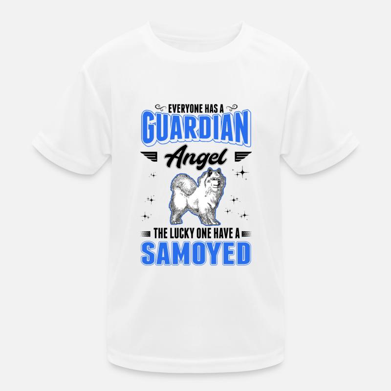Samoyed Guardian Angel Sled Dog Kids Functional T-Shirt