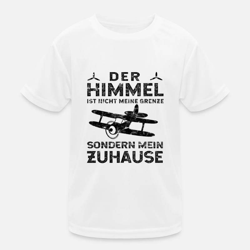 Flugzeug Pilot Flieger Flug Spruch - Kinder Funktions-T-Shirt - Weiß