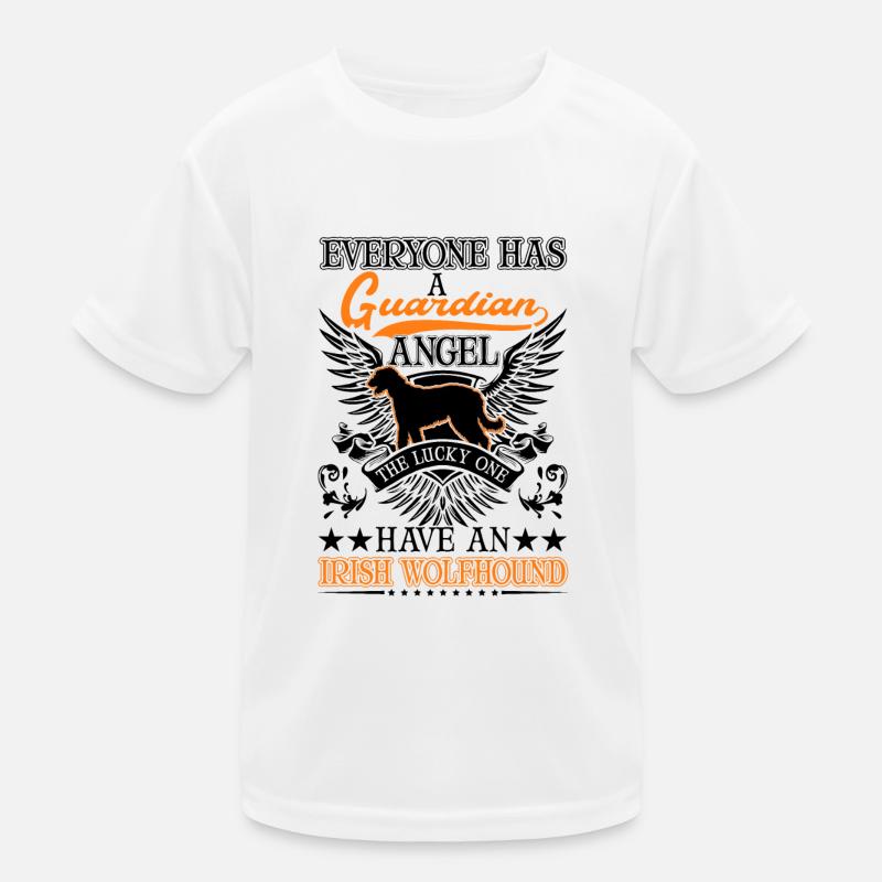 Irischer Wolfshund Schutzengel Irish Wolfhound Kinder Funktions-T-Shirt