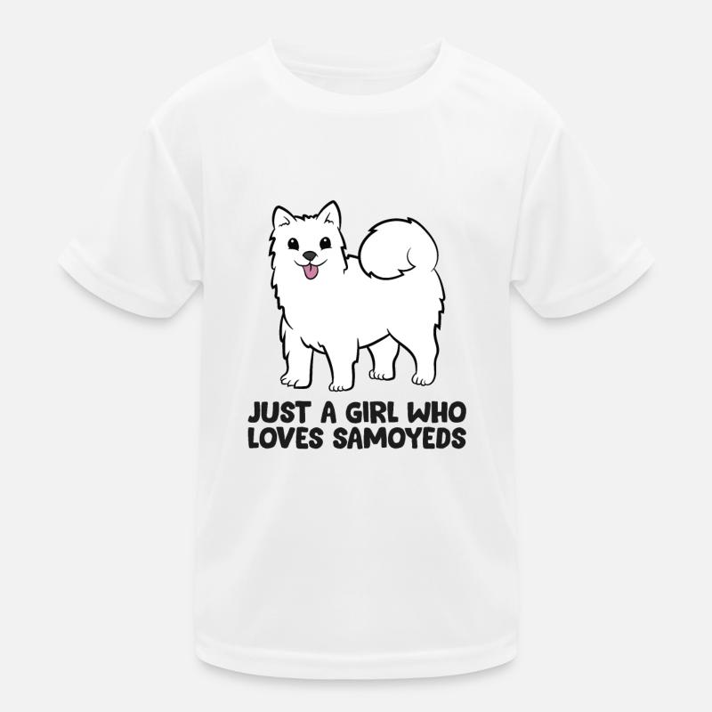 Samojeden-Hundehalterin Nur ein Mädchen, das Kinder Funktions-T-Shirt