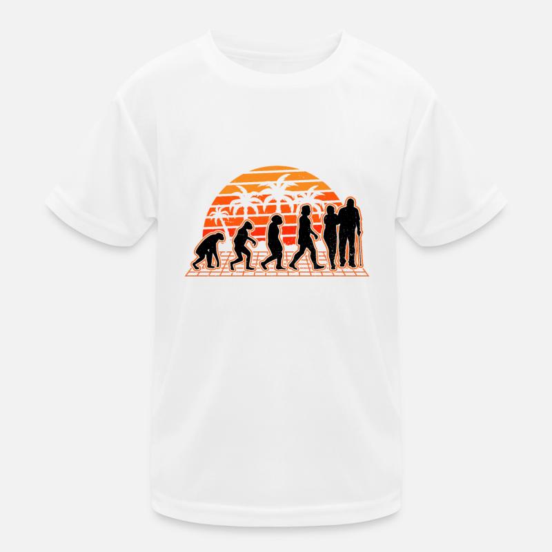 Évolution des soins aux personnes âgées Sunset Aidant âgé T-shirt sport Enfant