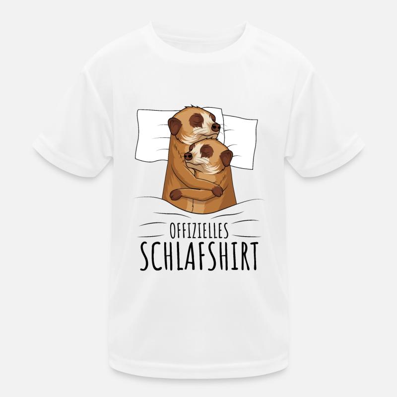 Erdmännchen - Kinder Funktions-T-Shirt - Weiß