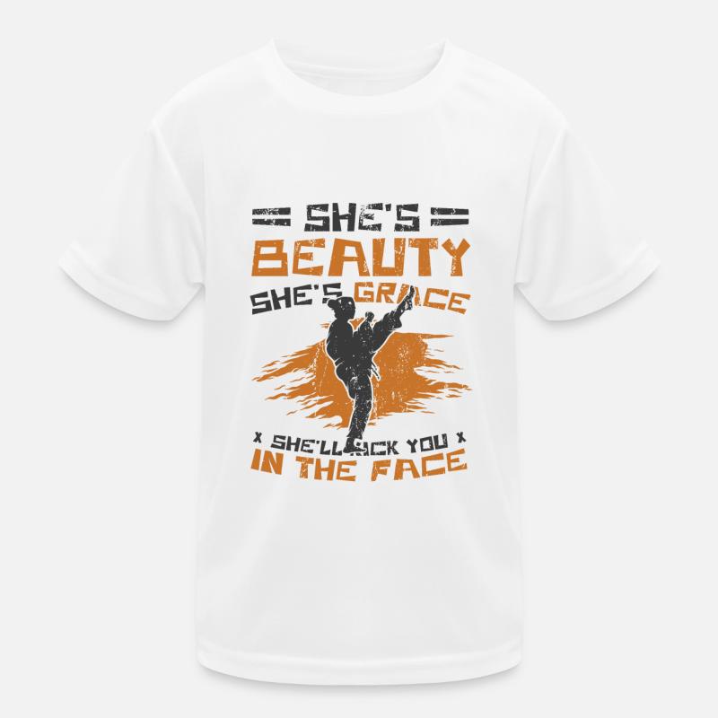 Karate-Mädchen liebt Karate Kinder Funktions-T-Shirt