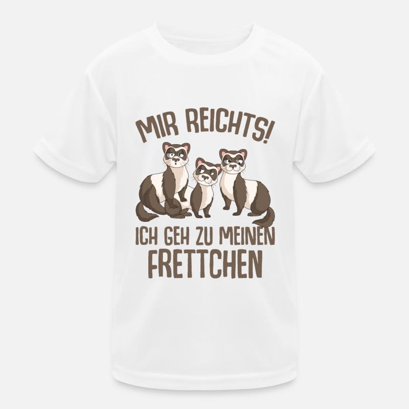 Frettchen - Kinder Funktions-T-Shirt - Weiß