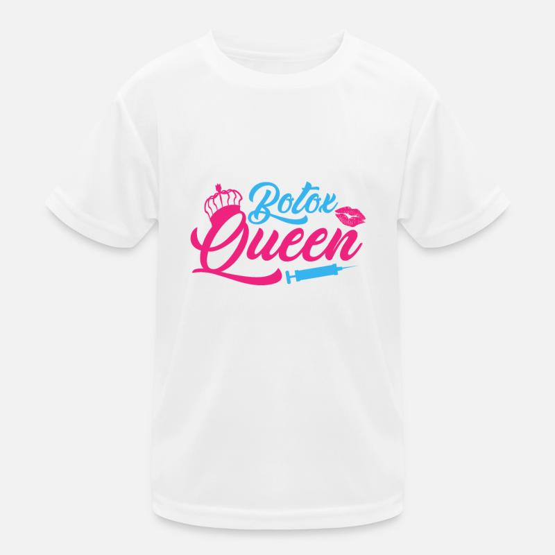 Botox Queen Injector Lips Surgery Cosmetics Kids Functional T-Shirt