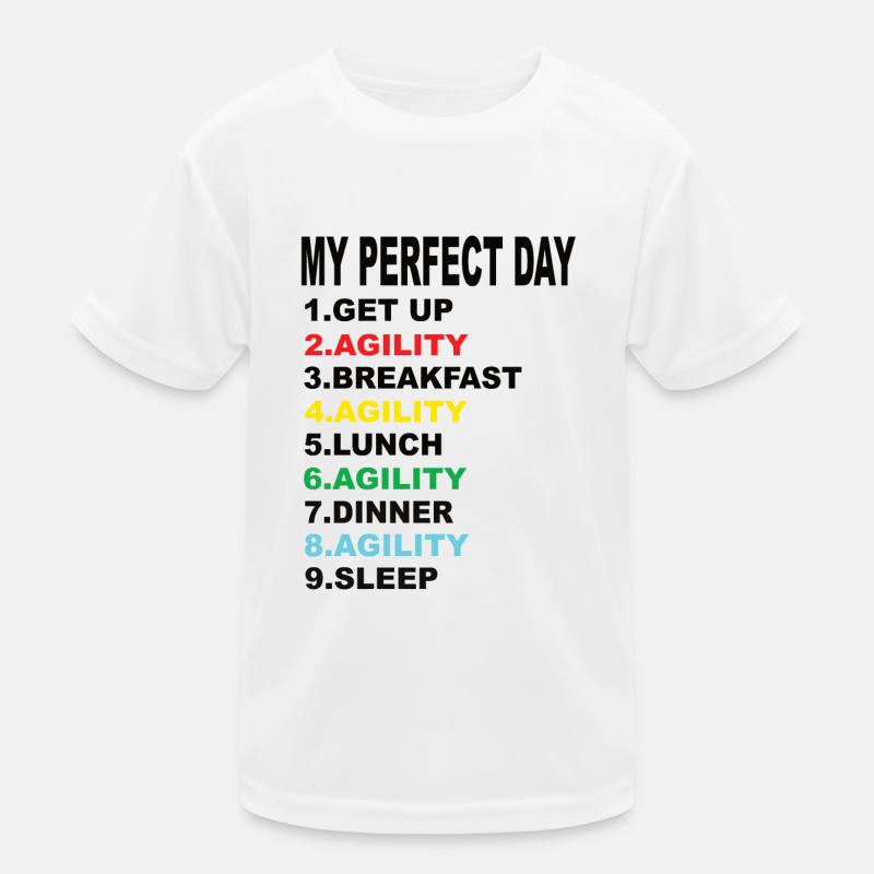 Mein Perfekter Tag Agility Kinder Funktions-T-Shirt