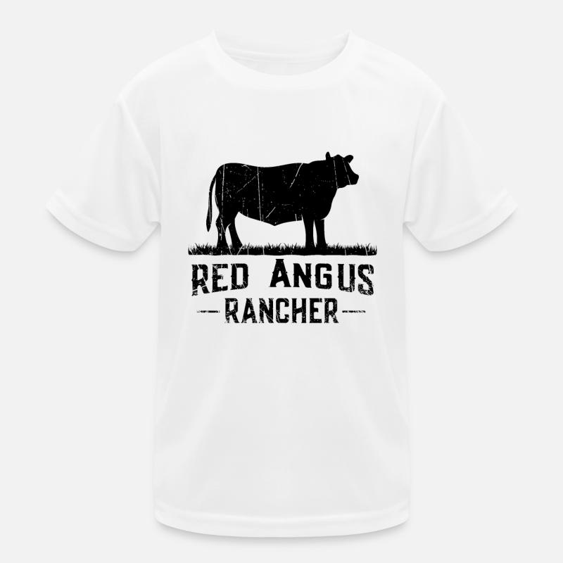 Red Angus Rancher - Kuhbauer Kinder Funktions-T-Shirt