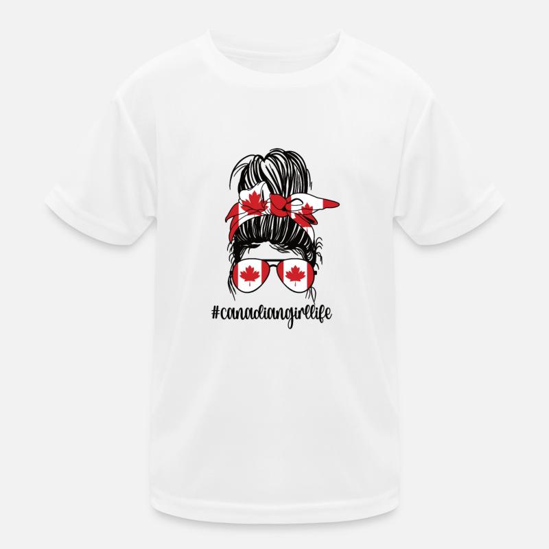 Fier drapeau canadien Drapeau Racines canadiennes T-shirt sport Enfant