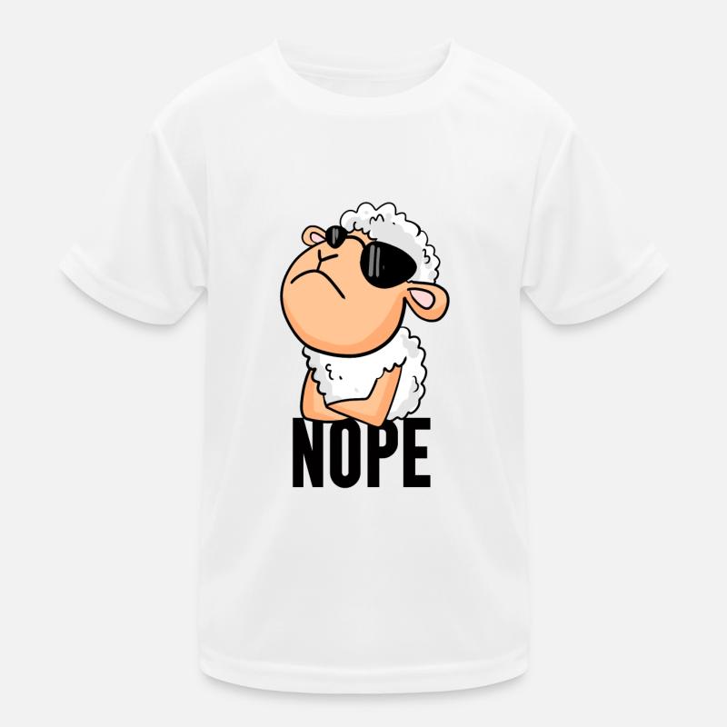 Schaf nope lustig Kinder Funktions-T-Shirt