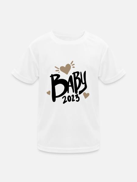 Baby 2023 - Newborn 2023 Baby Gift - Kids Functional T-Shirt - white - Front