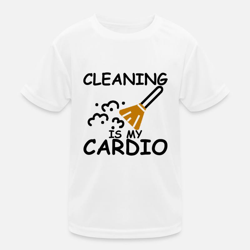 Cleaning Is My Cardio Kids Functional T-Shirt