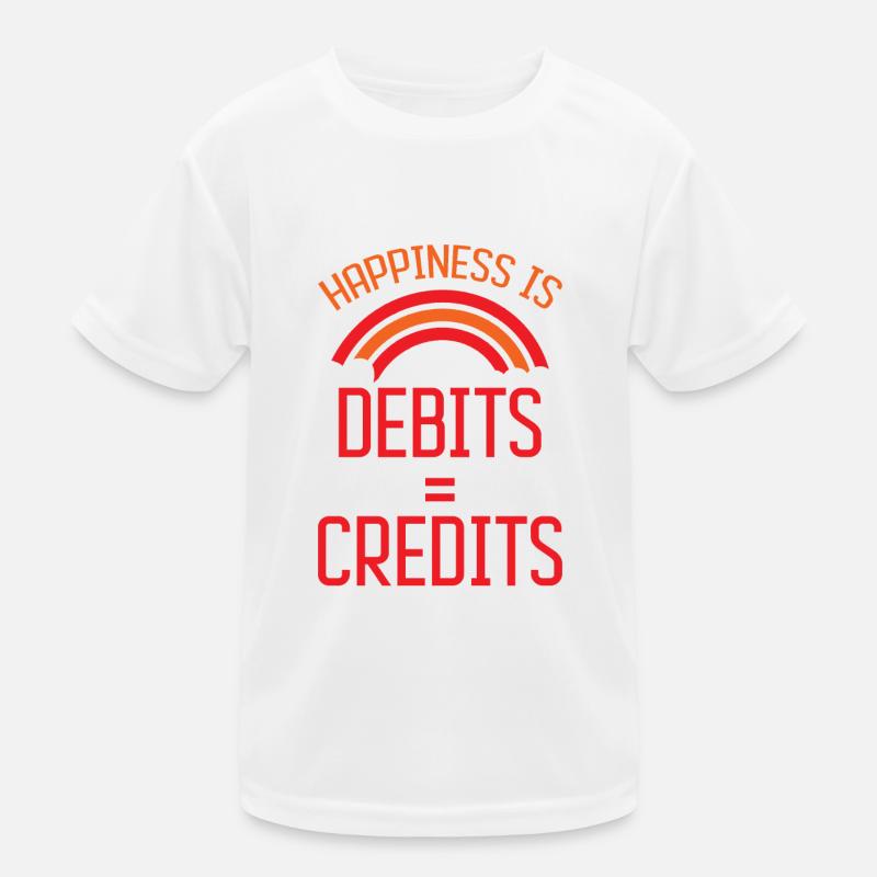 Happiness Is Debits Equals Credits 7 Kids Functional T-Shirt