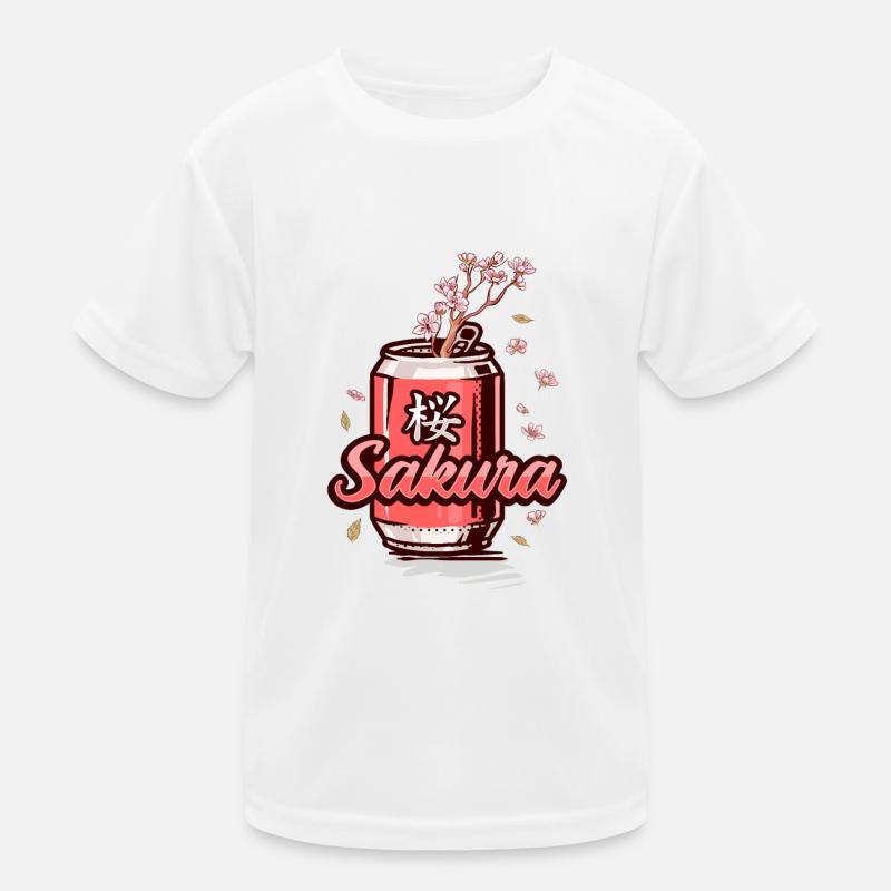 Japanese Sakura Cherry Blossom Can Cherry Tree Kids Functional T-Shirt