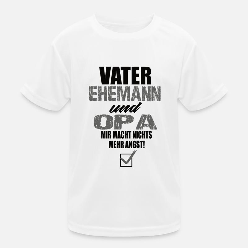 Vater Ehemann und Opa - Kinder Funktions-T-Shirt - Weiß