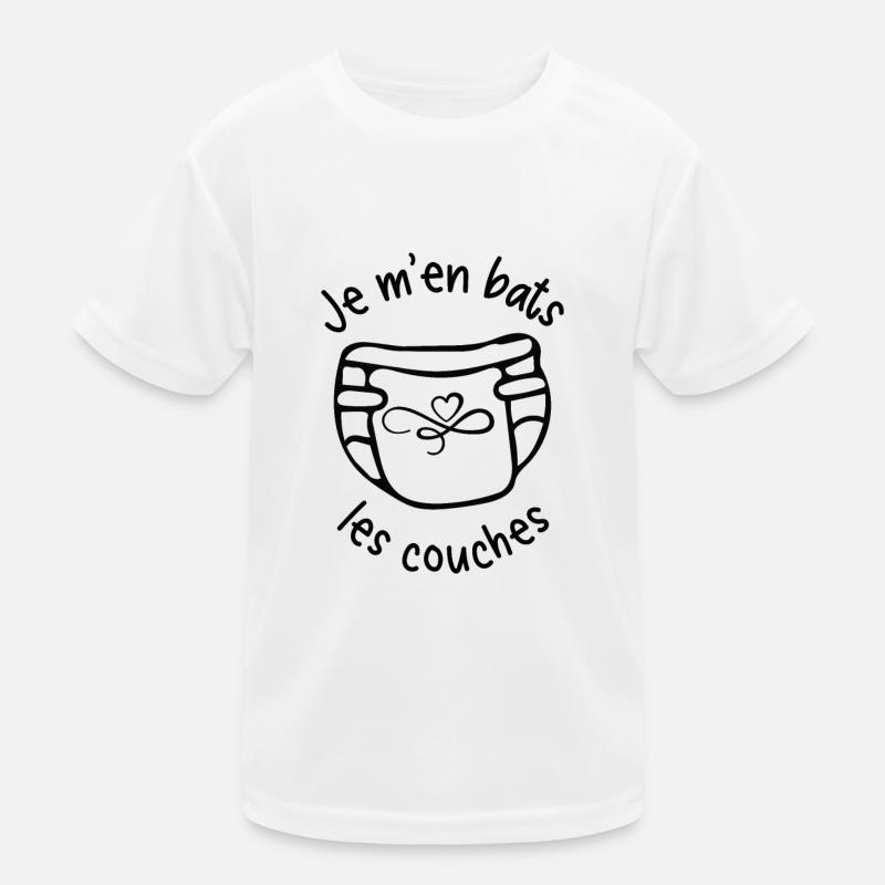 Je m'en bats les couches, bébé mignon T-shirt sport Enfant