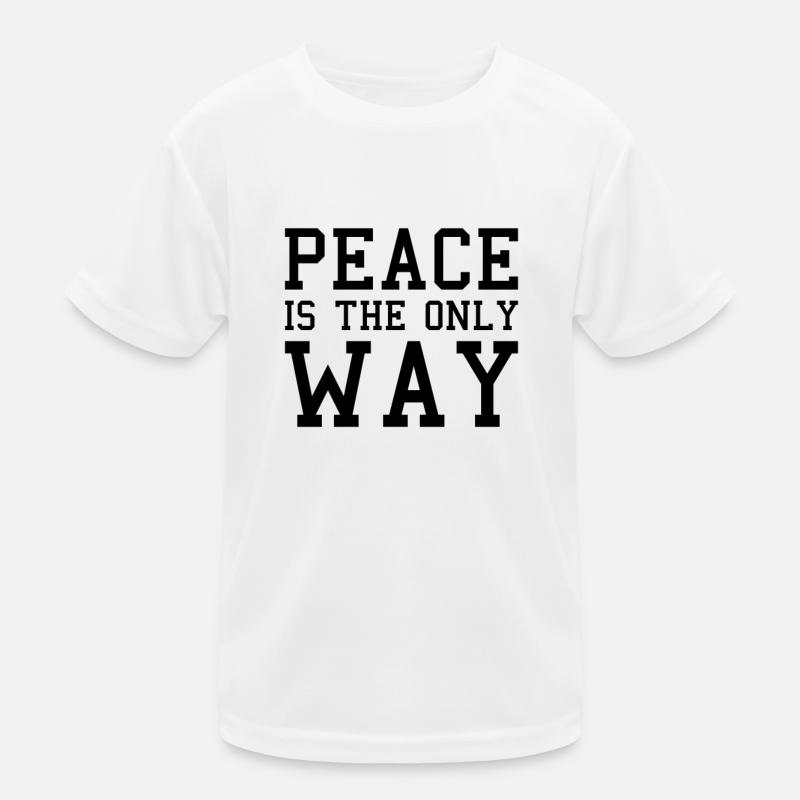 Peace Cohesion Slogan Kids Functional T-Shirt