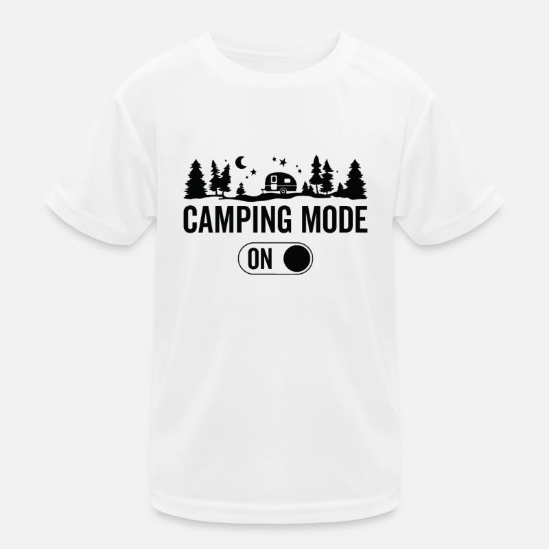Campingmodus Ein - Wandern Camping Kinder Funktions-T-Shirt